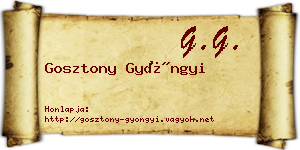 Gosztony Gyöngyi névjegykártya